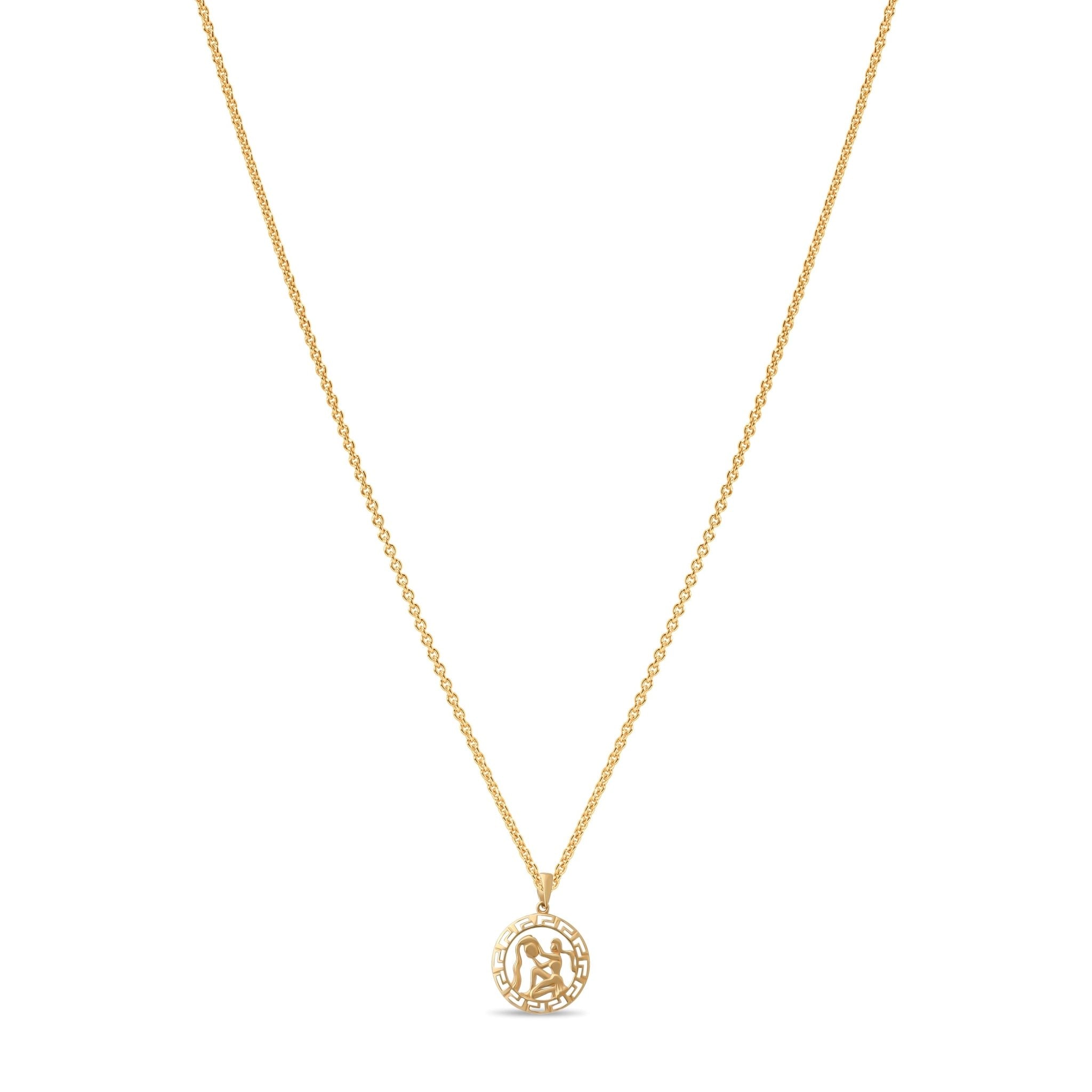 14ct Gold Aquarius Zodiac Pendant – Astrology Gift for Women - Pendant Only - Kolié