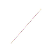 14ct Gold Beaded Bracelet with Red, Green, Blue, and Purple Stones | Minimalist Bracelet - Kolié
