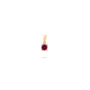 14ct Gold Birthstone Pendant Necklace, Tiny Cubic Zirconia Charm, Personalised Gift for Her - Kolié