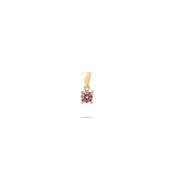 14ct Gold Birthstone Pendant Necklace, Tiny Cubic Zirconia Charm, Personalised Gift for Her - Kolié