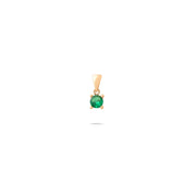 14ct Gold Birthstone Pendant Necklace, Tiny Cubic Zirconia Charm, Personalised Gift for Her - Kolié