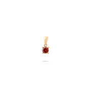 14ct Gold Birthstone Pendant Necklace, Tiny Cubic Zirconia Charm, Personalised Gift for Her - Kolié