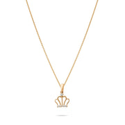 14ct Gold Crown Pendant with Cubic Zirconia – Royal Elegance for Women - Pendant Only - Kolié