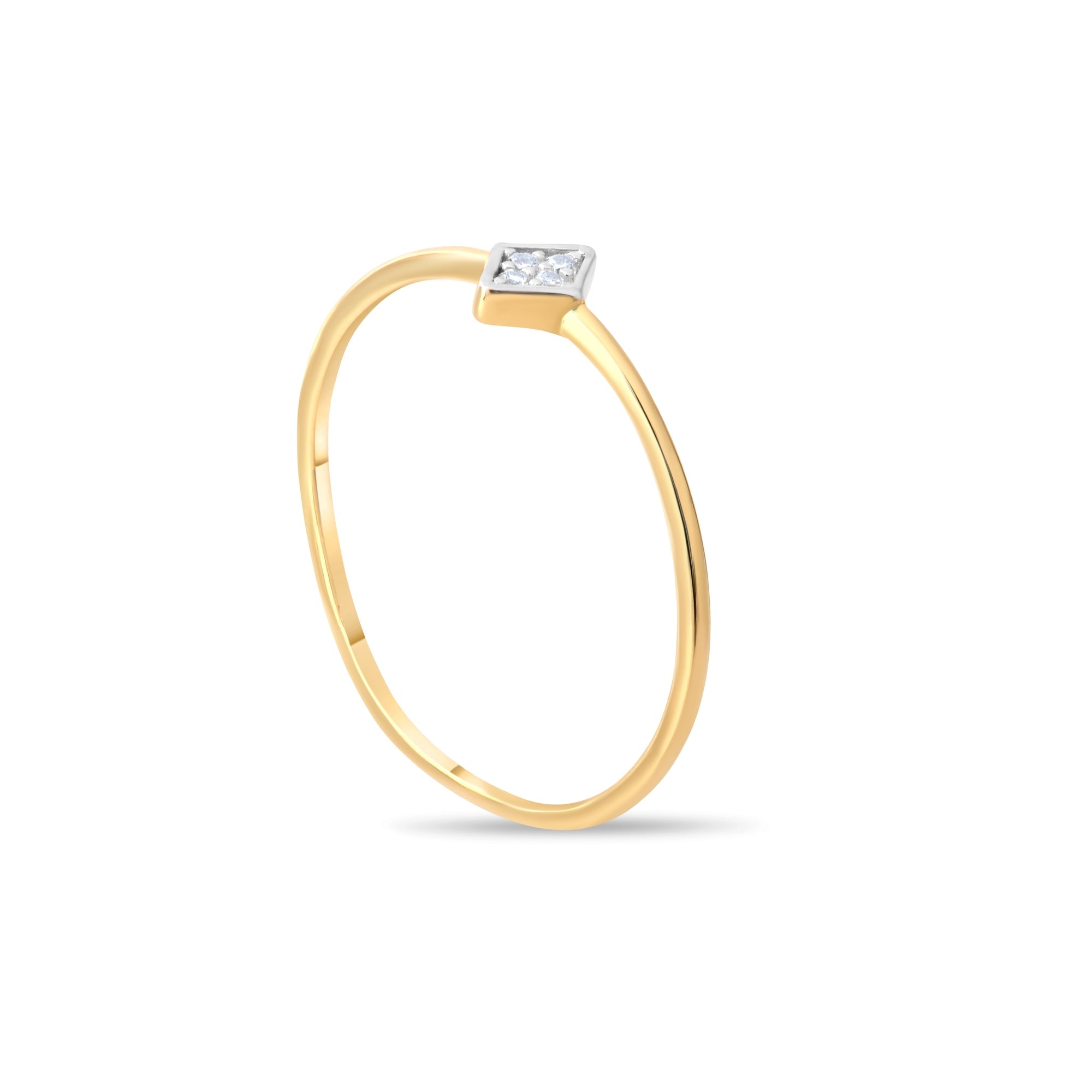 14ct Gold Diamond - Shaped Cluster Ring – Size O - Kolié Fine Jewellery