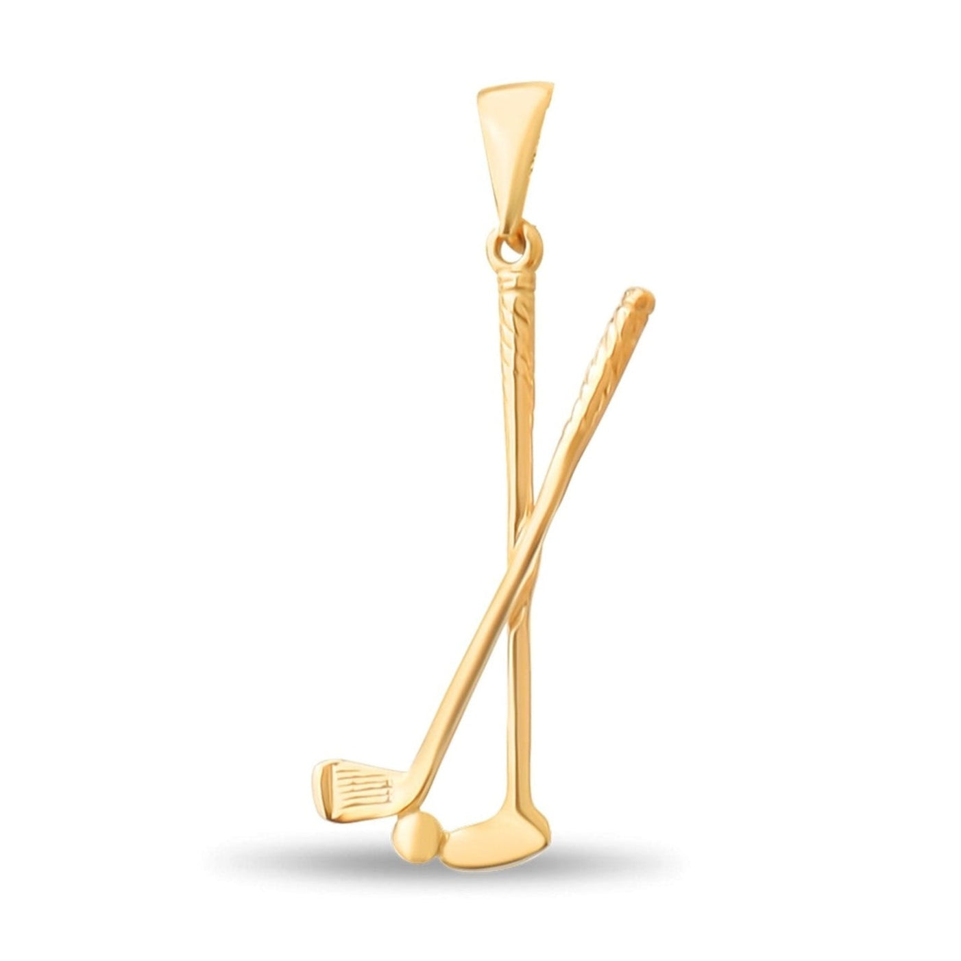 14ct Gold Golf Pendant – Elegant Golf Club & Ball Charm - Pendant Only - Kolié