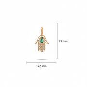 14ct Gold Hamsa Hand Pendant - Pendant Only - Kolié Fine Jewellery