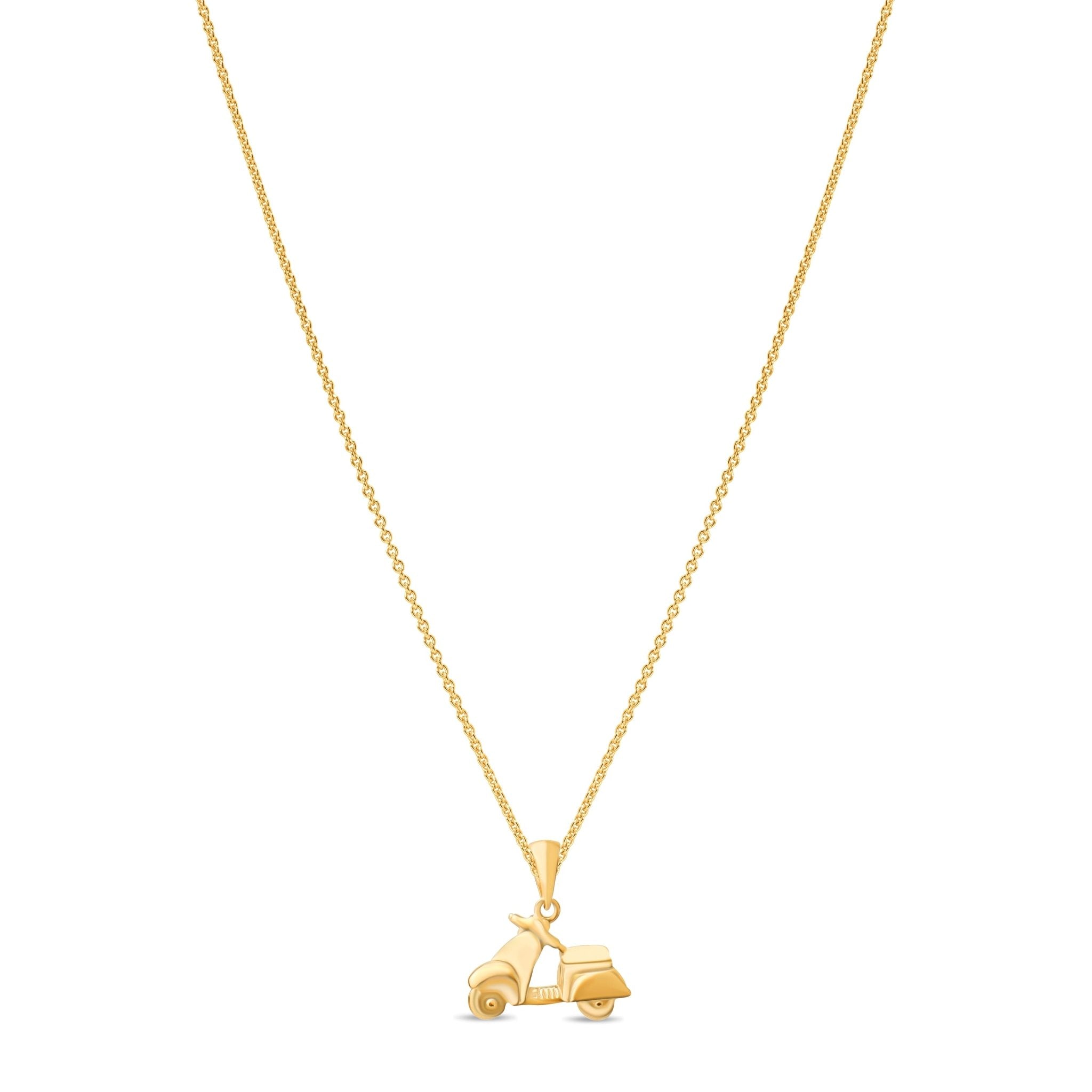 14ct Gold Scooter Pendant – Biker Fun Charm - Pendant Only - Kolié