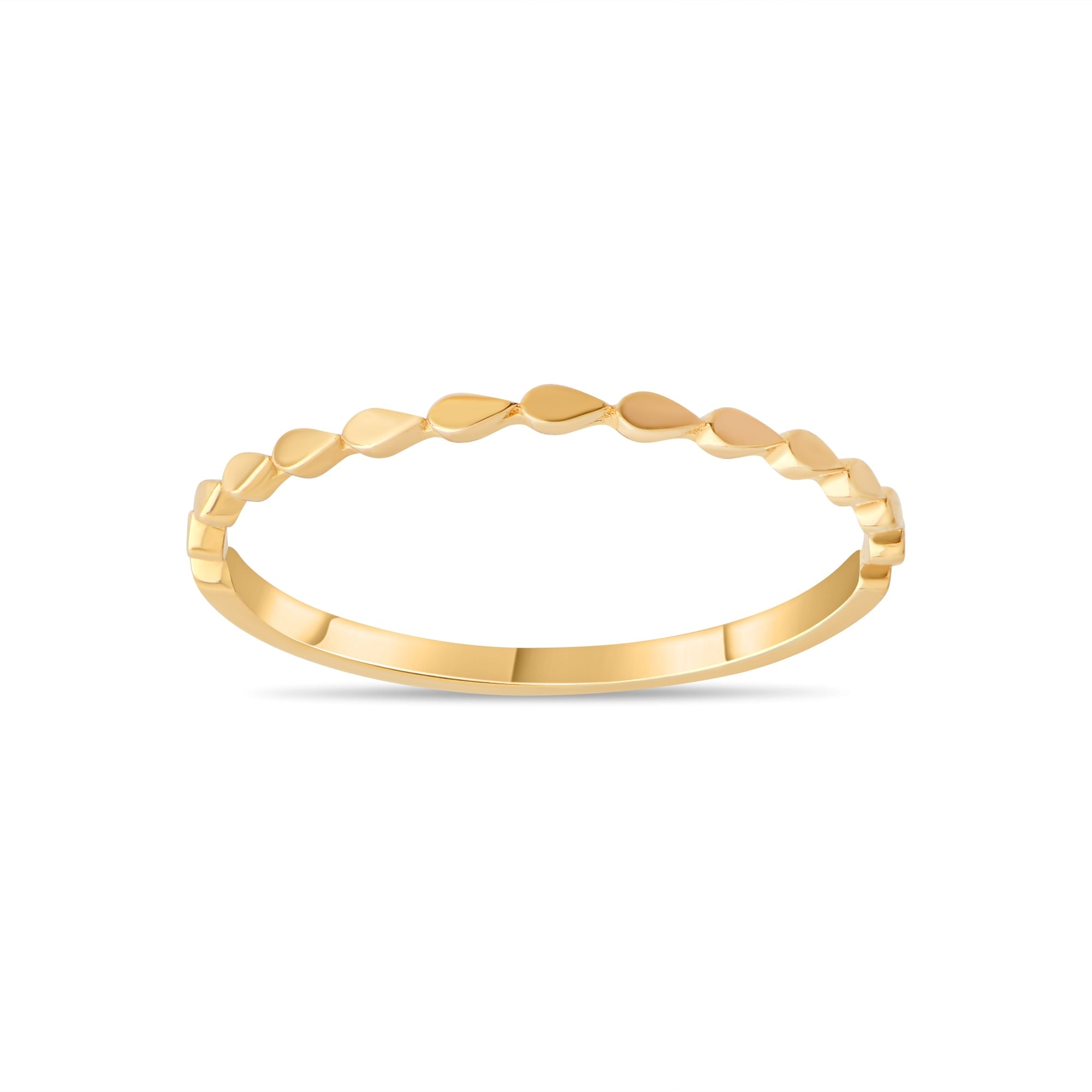 14ct Gold Textured Ring – Size N½ - Kolié Fine Jewellery