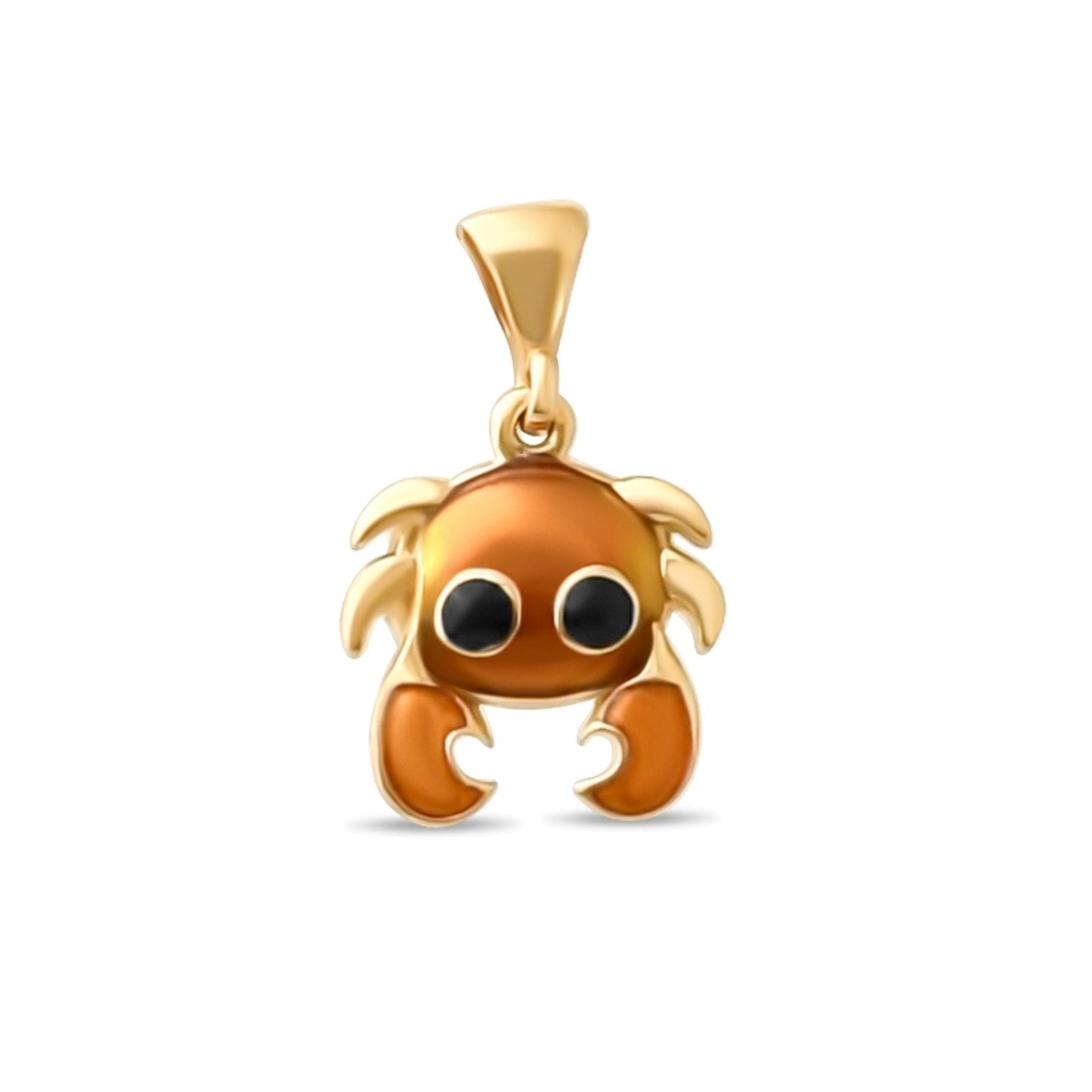 14ct Solid Gold Crab Pendant Necklace | Pendant Only - Kolié