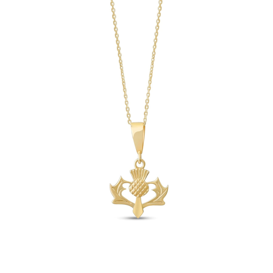 9ct Gold Large Thistle Pendant – Scottish Heritage Jewellery - Kolié