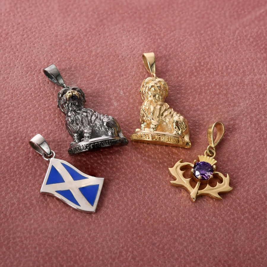 9ct White Gold Scottish Flag Pendant – St. Andrew’s Cross by Kolié Edinburgh - Kolié