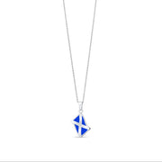 9ct White Gold Scottish Flag Pendant – St. Andrew’s Cross by Kolié Edinburgh - Kolié
