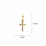 9ct/14ct Yellow Gold Cross Pendant - Serene Elegance - Pendant Only - Kolié Fine Jewellery