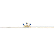 Kolié 9ct Solid Gold Regal Crown Zirconia Bracelet - Royal Splendor - Kolié
