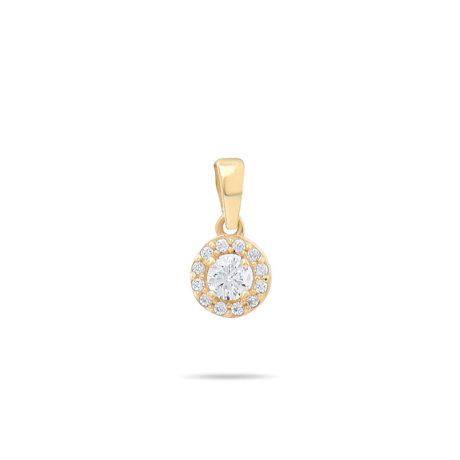 Kolié 9ct Yellow Gold Halo Pendant - The Quintessence of Radiance - Pendant Only - Kolié