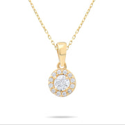 Kolié 9ct Yellow Gold Halo Pendant - The Quintessence of Radiance - Pendant Only - Kolié