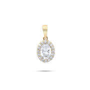 Kolié 9ct Yellow Gold Oval Zirconia Pendant - Timeless Splendor - Pendant Only - Kolié