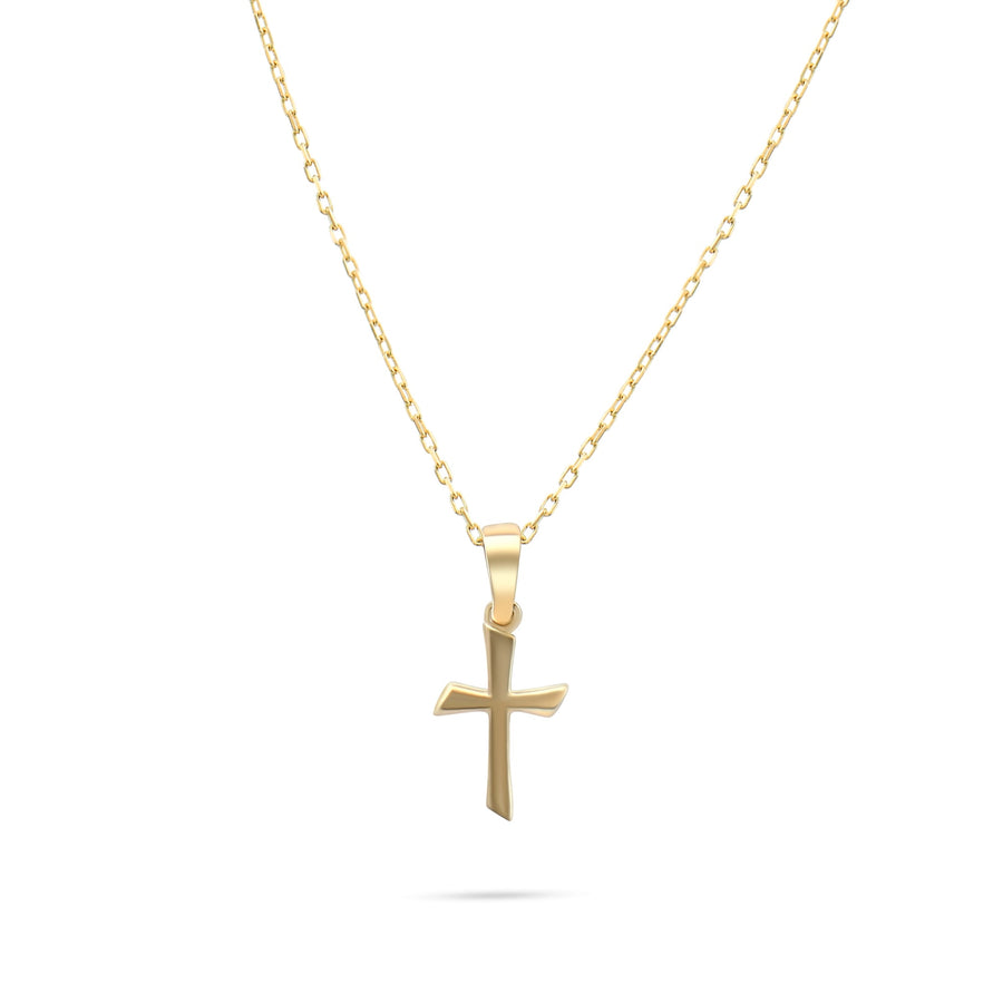 Kolié 9ct/14ct Yellow Gold Cross Pendant - Serene Elegance Meets Timeless Devotion - Pendant Only - Kolié