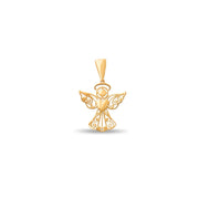 14ct Gold Angel Pendant – Detailed Guardian Angel - Pendant Only - Kolié