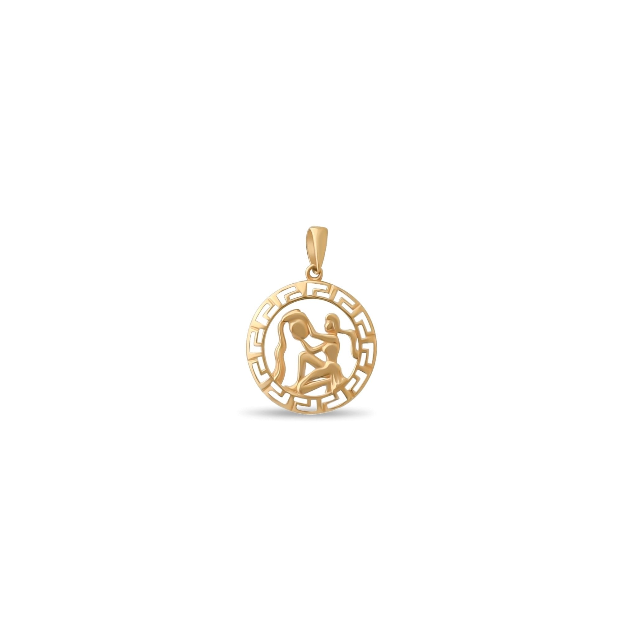 14ct Gold Aquarius Zodiac Pendant – Astrology Gift for Women - Pendant Only - Kolié