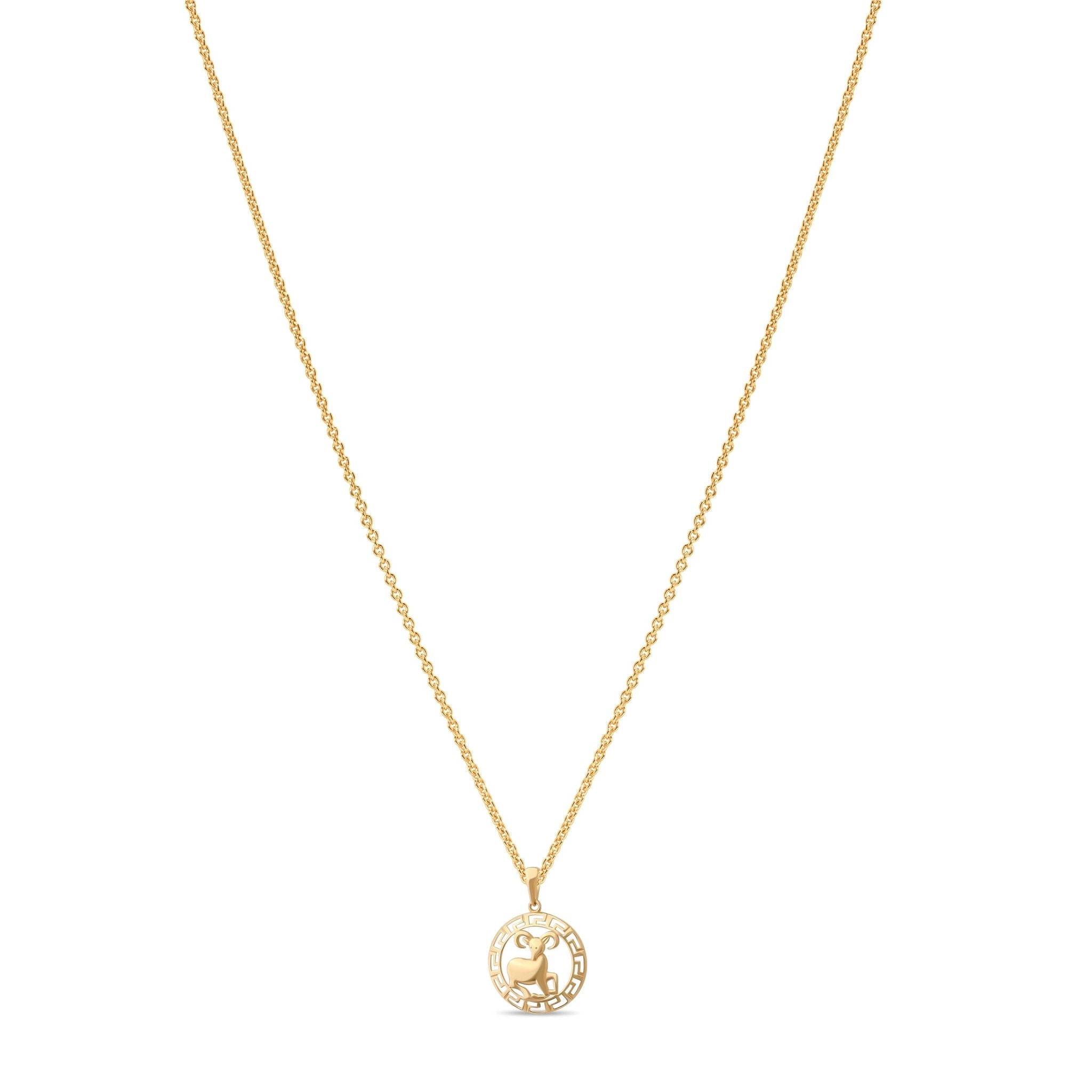 14ct Gold Aries Zodiac Pendant – Astrology Gift for Women - Pendant Only - Kolié