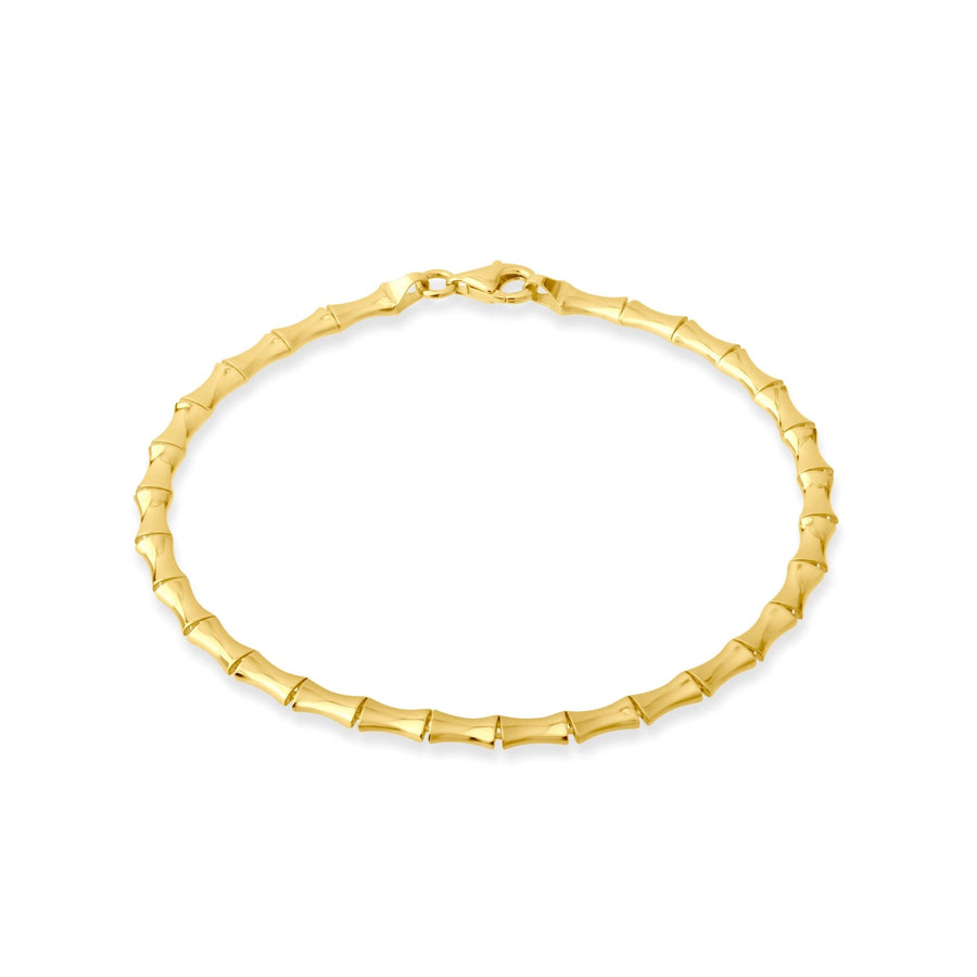 14ct Gold Bamboo Link Bracelet - Kolié Fine Jewellery