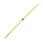 14ct Gold Beaded Evil Eye Bracelet - Kolié Fine Jewellery