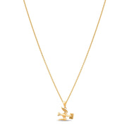 14ct Gold Bird with Letter Pendant - Pendant Only - Kolié