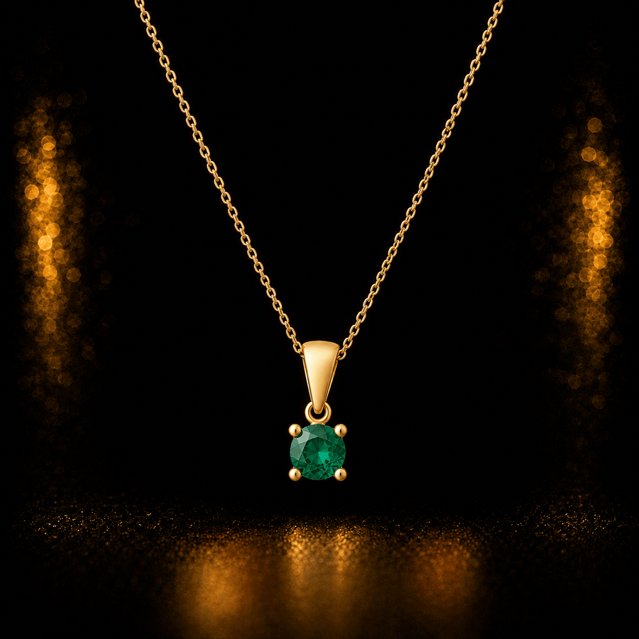14ct Gold Birthstone Pendant - Pendant Only - Kolié Fine Jewellery