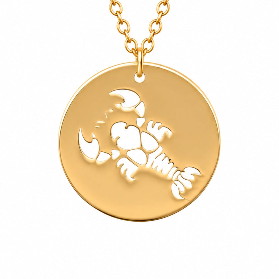 14ct Gold Cancer Zodiac Pendant Necklace with Chain - Kolié Fine Jewellery