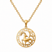 14ct Gold Capricorn Zodiac Pendant – Pendant Only - Kolié Fine Jewellery