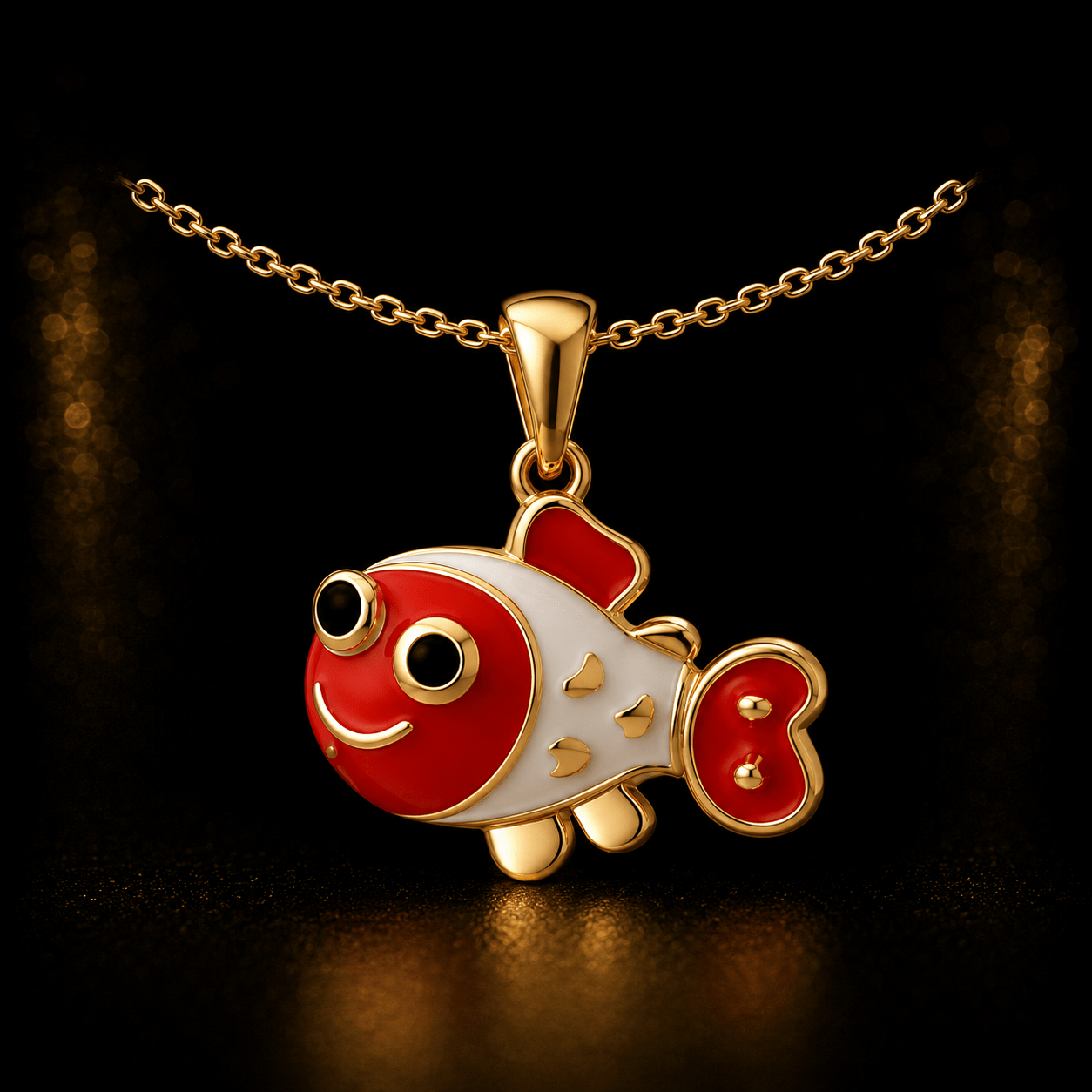 14ct Gold Clownfish Pendant – Pendant Only - Kolié Fine Jewellery
