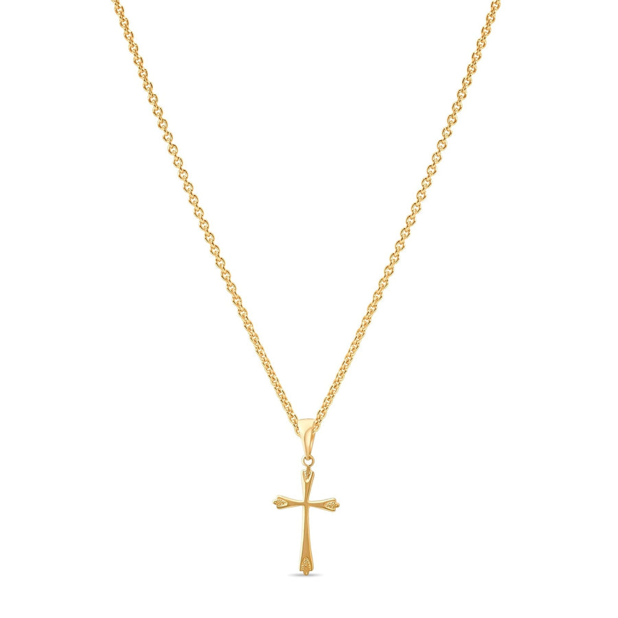 14ct Gold Cross Pendant – Elegant Religious Charm for Women - Pendant Only - Kolié