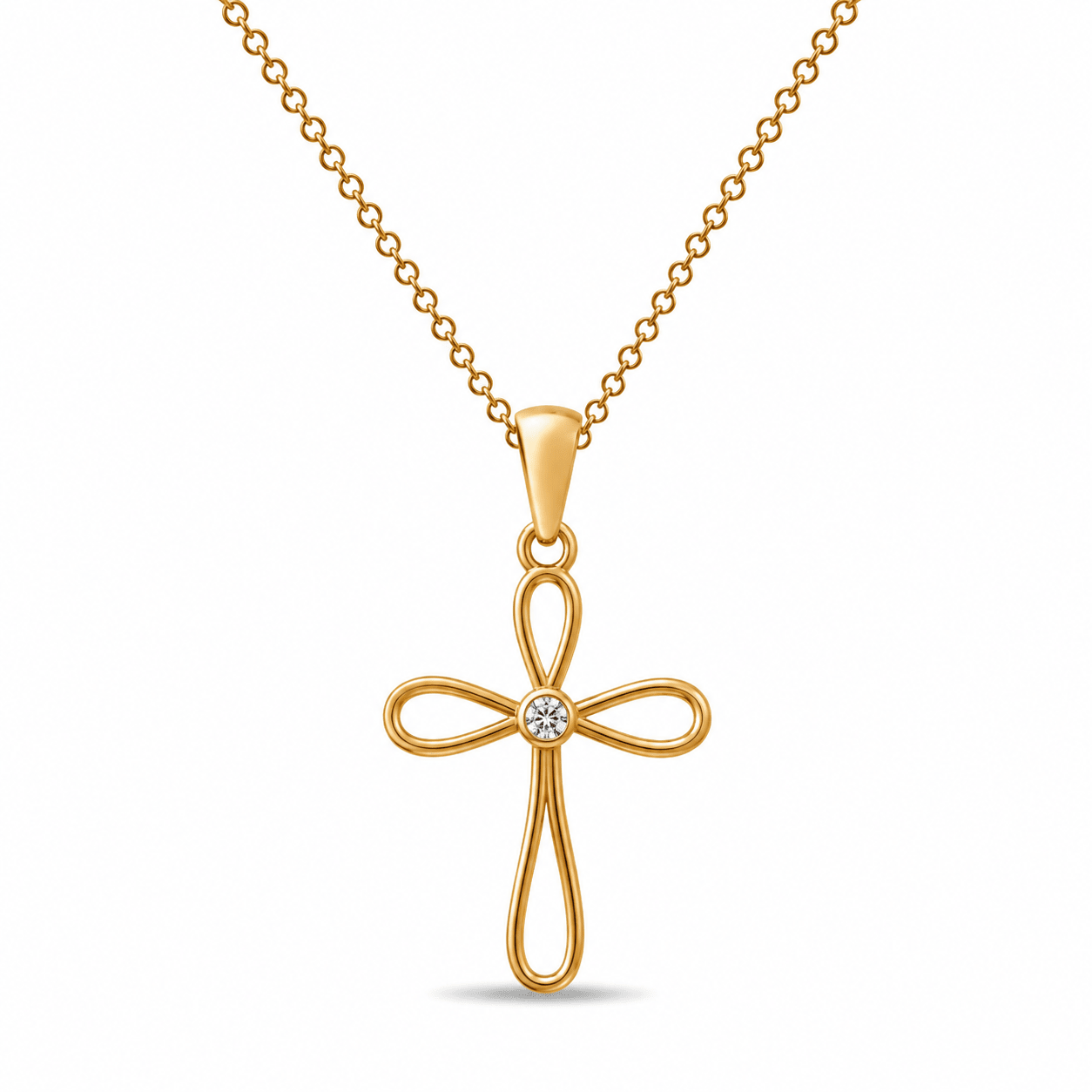 14ct Gold Cross Pendant– Pendant Only - Kolié Fine Jewellery