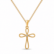 14ct Gold Cross Pendant– Pendant Only - Kolié Fine Jewellery