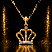 14ct Gold Crown Pendant – Pendant Only - Kolié Fine Jewellery