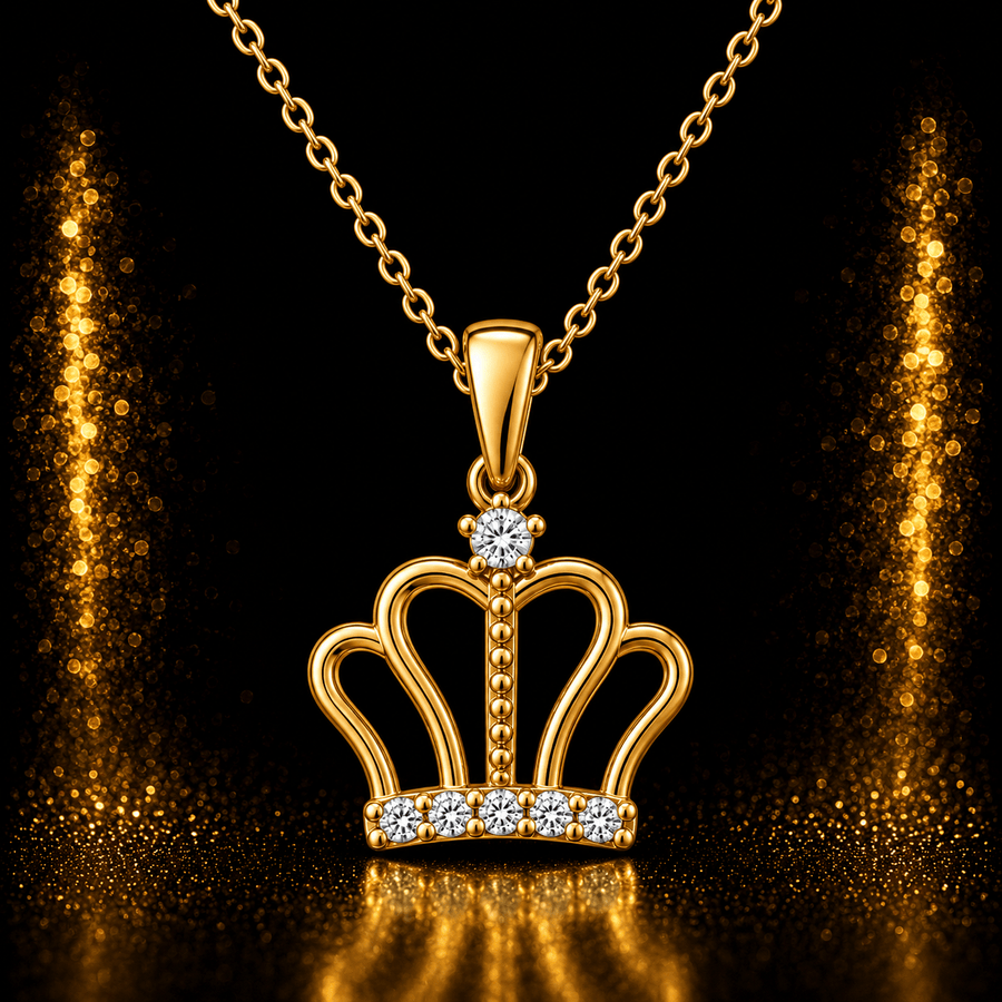 14ct Gold Crown Pendant – Pendant Only - Kolié Fine Jewellery