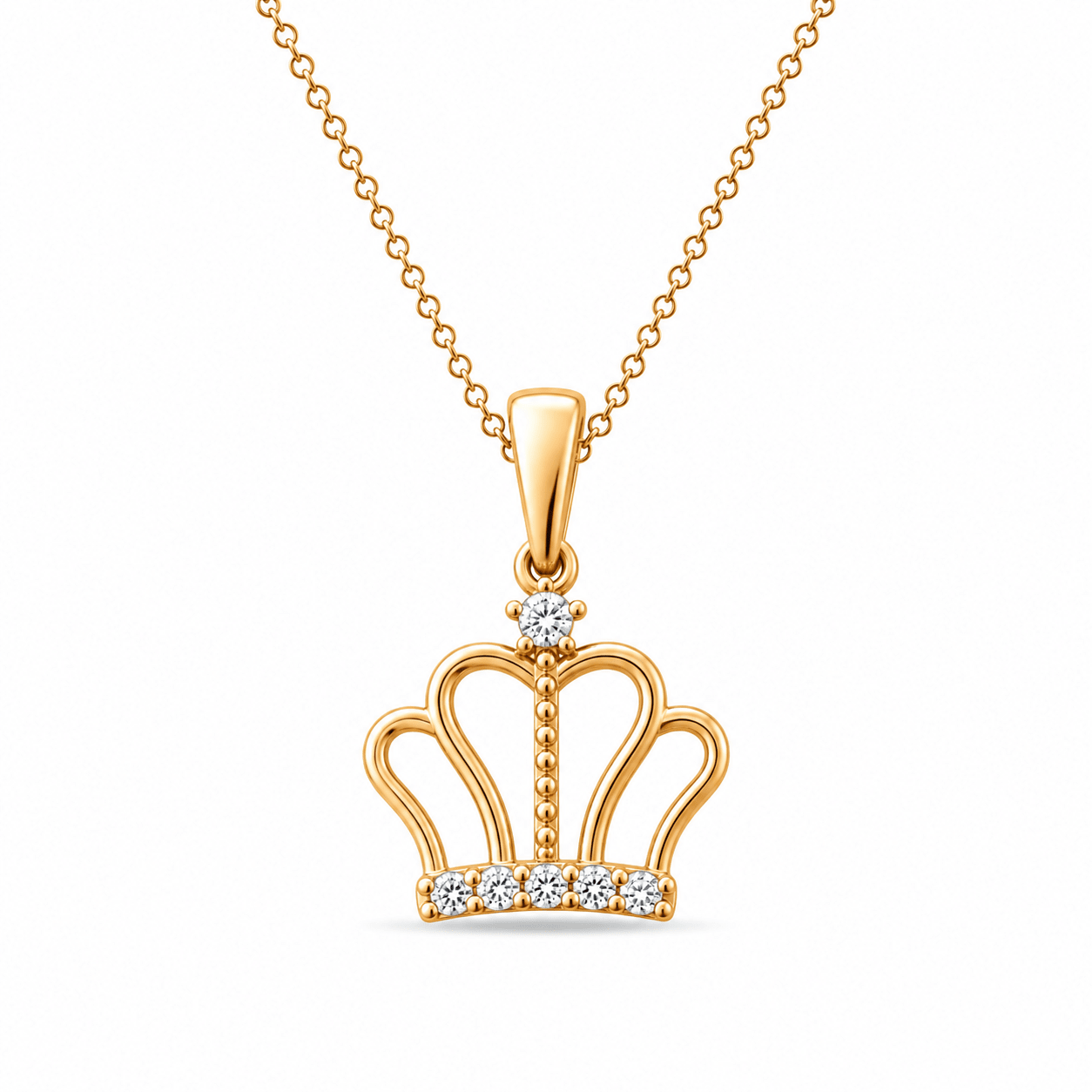 14ct Gold Crown Pendant – Pendant Only - Kolié Fine Jewellery