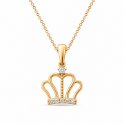 14ct Gold Crown Pendant – Pendant Only - Kolié Fine Jewellery