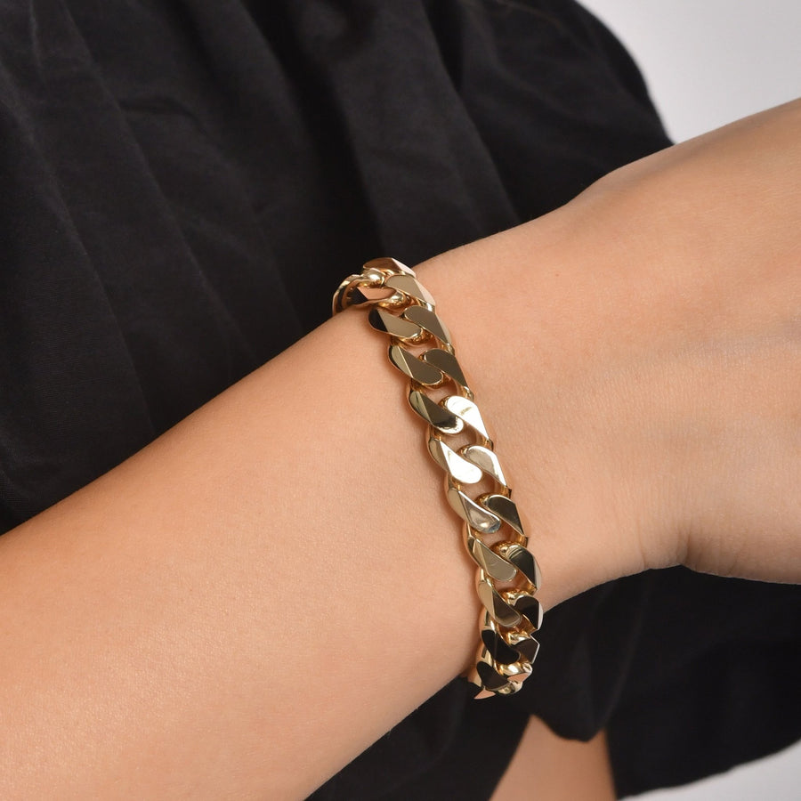 14ct Gold Curb Chain Bracelet - Kolié Fine Jewellery
