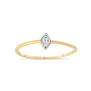 14ct Gold Diamond - Shaped Cluster Ring – Size O - Kolié Fine Jewellery