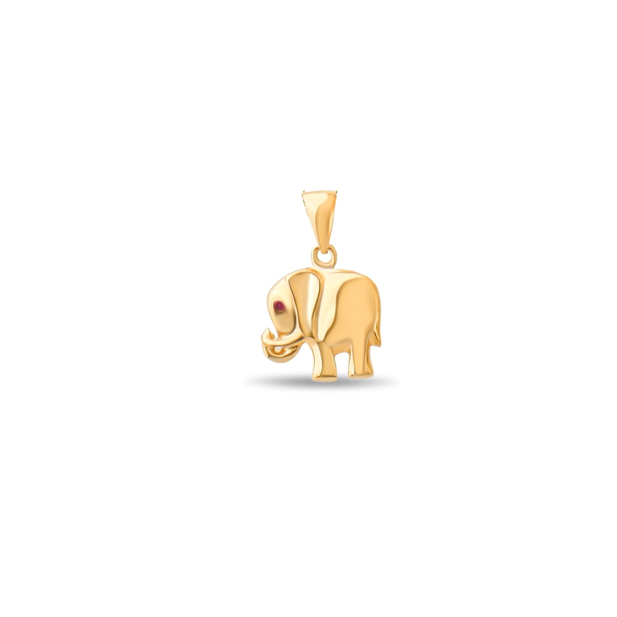 14ct Gold Elephant Pendant – Cute Animal Charm - Pendant Only - Kolié