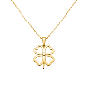 14ct Gold Four Leaf Clover Pendant - Lucky Charm Jewellery - Pendant Only - Kolié Fine Jewellery
