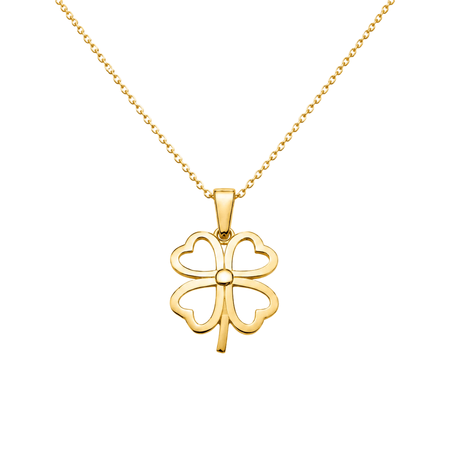 14ct Gold Four Leaf Clover Pendant - Lucky Charm Jewellery - Pendant Only - Kolié Fine Jewellery