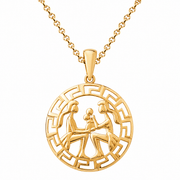 14ct Gold Gemini Zodiac Pendant – Pendant Only - Kolié Fine Jewellery
