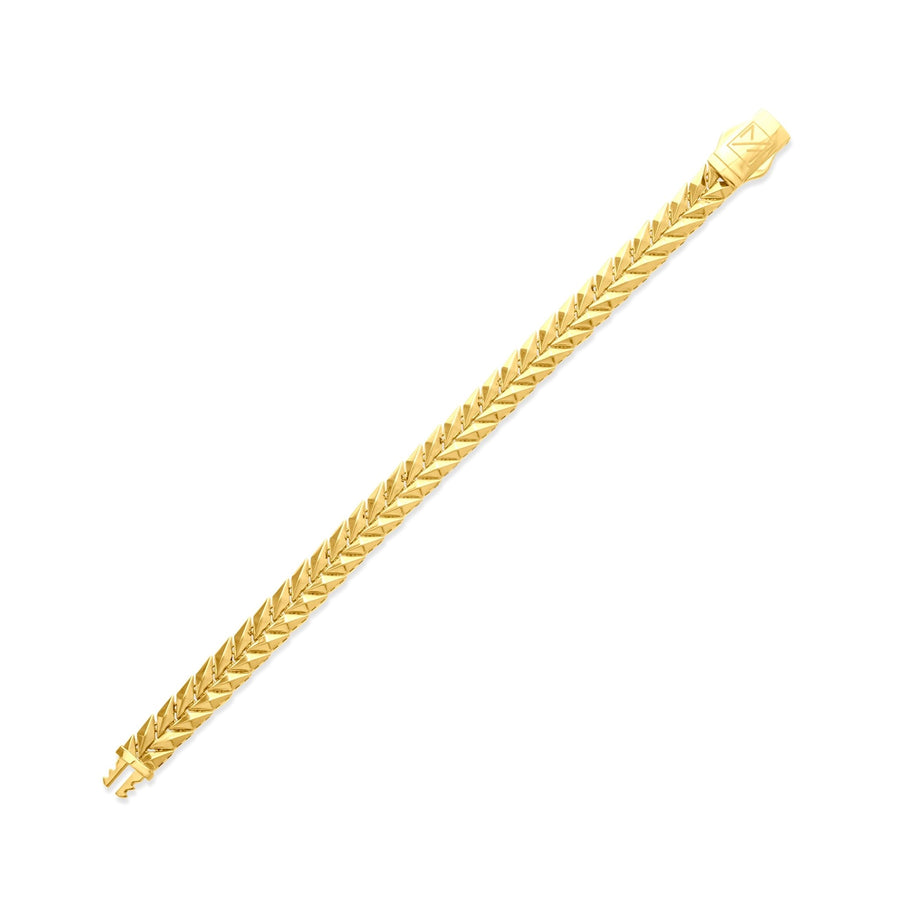 14ct Gold Geometric Link Bracelet - Kolié Fine Jewellery