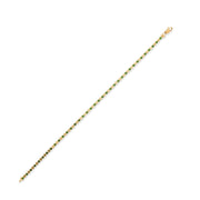 14ct Gold Green Cubic Zirconia Tennis Bracelet - Kolié Fine Jewellery