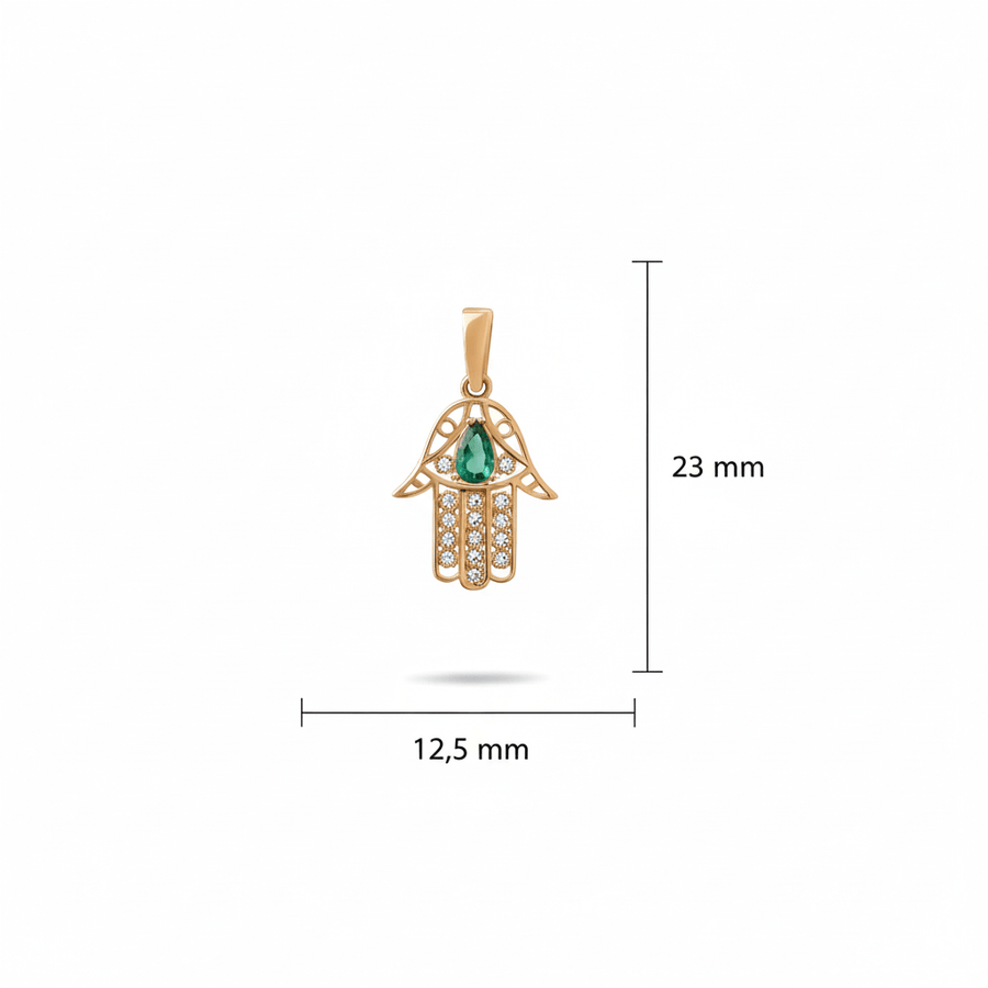 14ct Gold Hamsa Hand Pendant - Pendant Only - Kolié Fine Jewellery