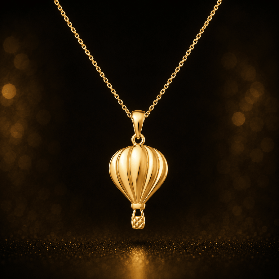 14ct Gold Hot Air Balloon Pendant – Pendant Only - Kolié Fine Jewellery