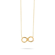 14ct Gold Infinity Necklace | Elegant Gold Pendant with Chain | Symbol of Eternity and Love - Kolié